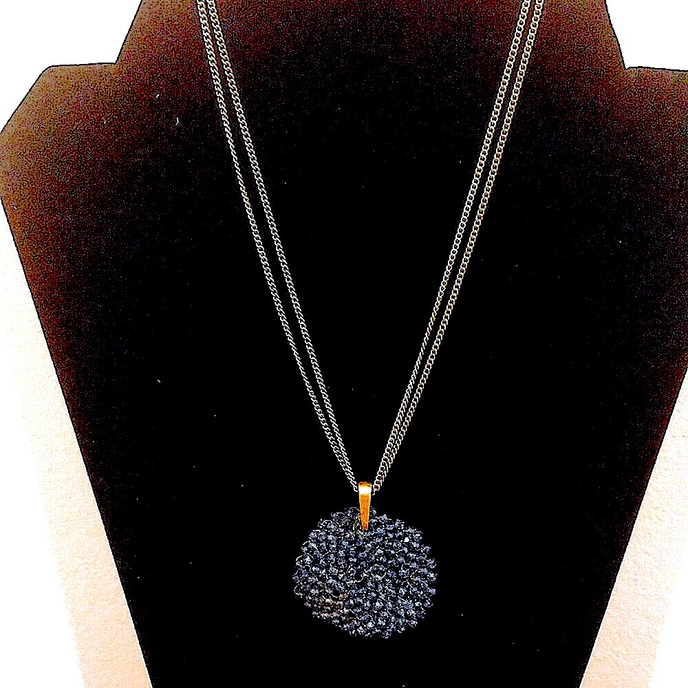 Blue Topaz & Gold Necklace. Stunning And statement